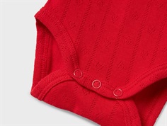 Name It body rød med hulmønster 